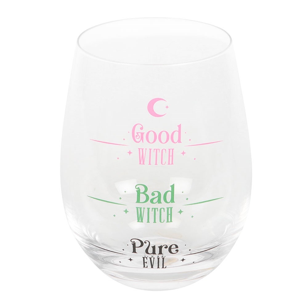 Something Different - Good Witch Bad Witch Stemless Weinglas - Mehrfarben